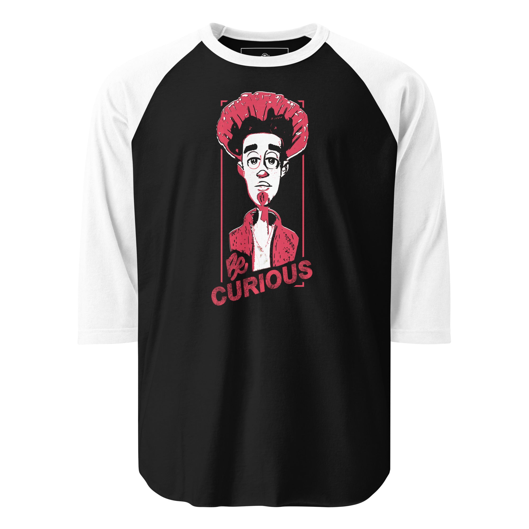 Bandleader 3/4 sleeve raglan shirt - "Be Curious"