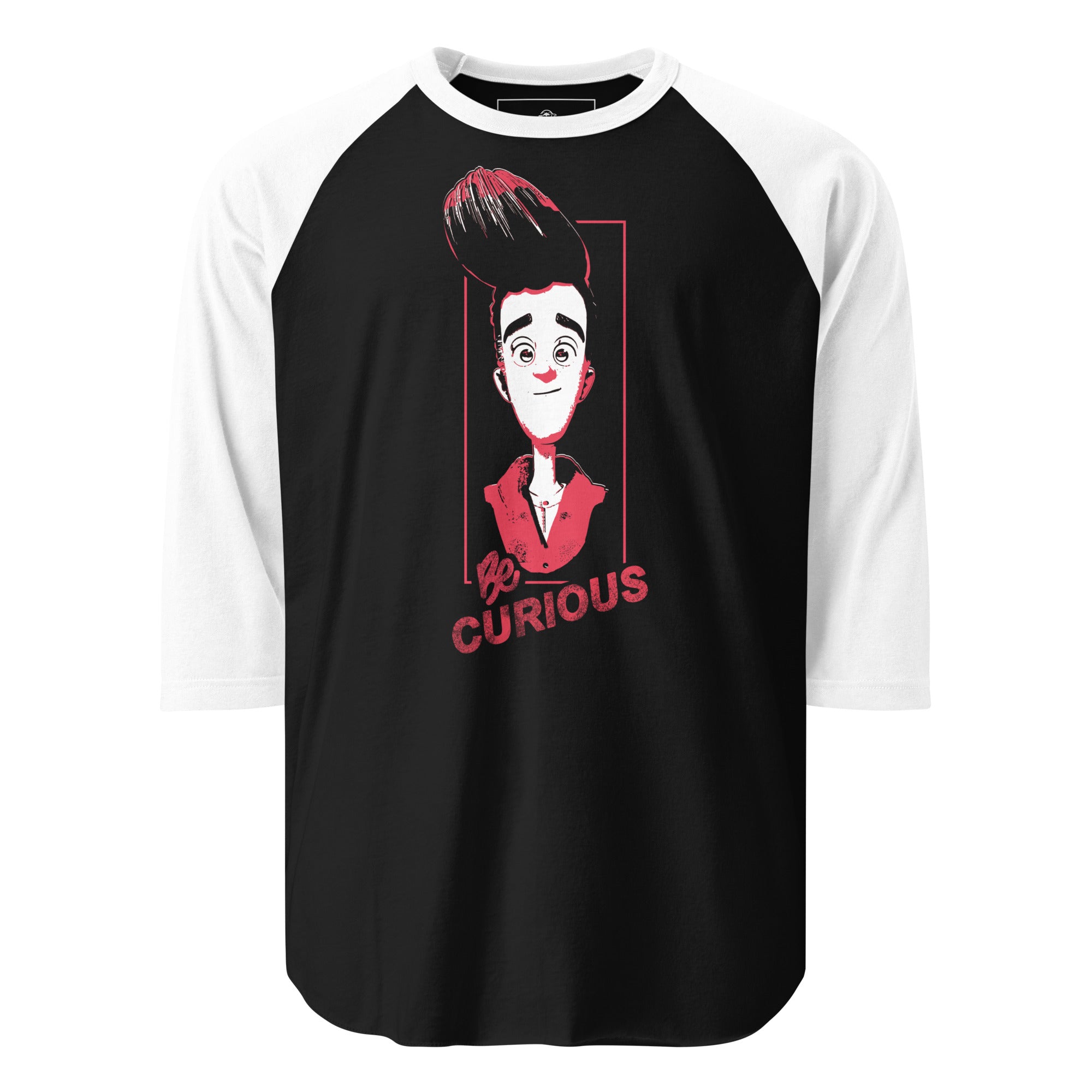 Parker 3/4 sleeve raglan shirt - "Be Curious"