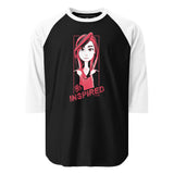 Katherine 3/4 sleeve raglan shirt - "Be Inspired"